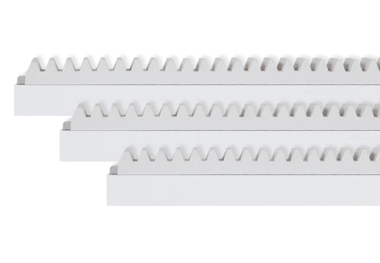 Portões Automáticos Peças Cremalheira Para Portão Automático - CREMALHEIRA CANT. ALUMÍNIO / GOMO PP BRANCO
